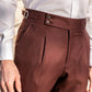 🎁Men's Solid Color Straight Casual Trousers