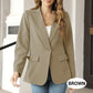 🔥HOT SALE 50% OFF🎁Elegant Soft Solid Color Lapel Buttons Jacket