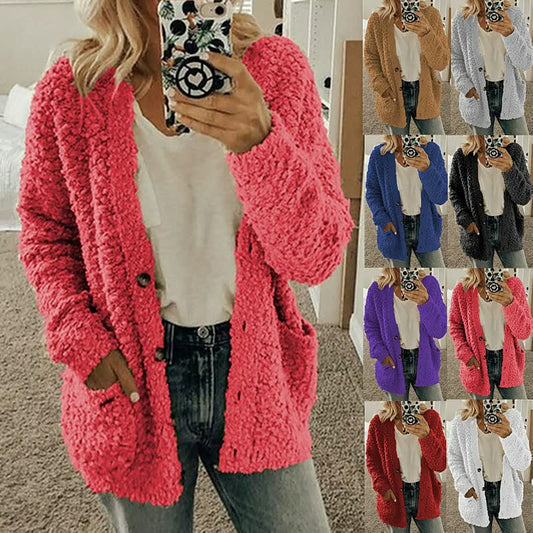 ⭐HOT SALE 49% OFF🌹Autumn And Winter Plus Size Cardigan Casual Velvet Short Jacket