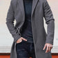 Men's Single Row Buckle Solid Color Jacket