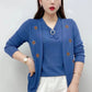 🔥Women's Elegant Embroidered Flowers V-Neck Top