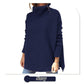 🔥Hot Sale🔥Women's Turtleneck Oversize Hem Knit Pullover Sweater