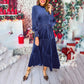💃🎅Xmas Sales - 50% OFF🔥Women’s Luxurious Long-Sleeve Dress with Ruffle Hem