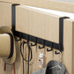 No-Drill Over-Door Hook Rack