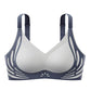 ✨Color-Blocked Non-Marking Gathered Push-Up Bra
