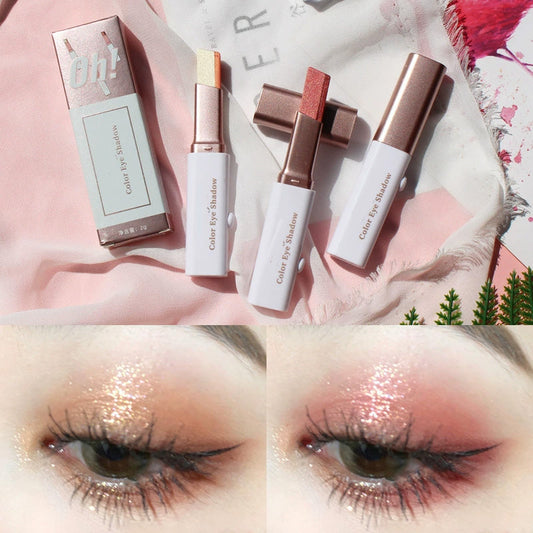 ✨ LAST DAY: Buy 1 Get 1 Free! 💕 2-in-1 Pearlescent & Matte Eyeshadow Stick – Easy Instant Eye Makeup Glow