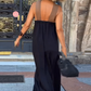 Women's Halter Neck Sleeveless Maxi Dress