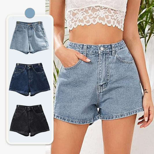 🩳 LIMITED-TIME 50% OFF! ✨ Women's High-Waist Denim Shorts – Loose Fit, 4 Pockets, 3 Colors ☀️