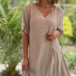 Short Sleeve Loose Fit Cotton Linen Dress
