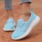 Breathable flat sole slip-on women's shoes