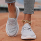 Breathable flat sole slip-on women's shoes