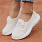 Breathable flat sole slip-on women's shoes