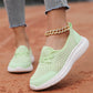 Breathable flat sole slip-on women's shoes
