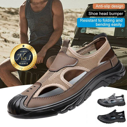 🔥2025 Summer Hottest Men's Shoes-Mesh Hollow Lightweight Soft Sole Sandals