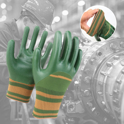 Rubber Coated Work Gloves with Knit Wrist Cuff