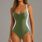 Silky Sun-Protective Waist-Cinching Swimsuit