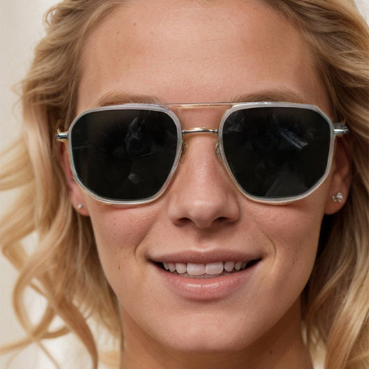 ✨Hot Sale 49% Off🥰Geometric Double-Beam Polarized Sunglasses – Bold Style, Ultimate Clarity! 🕶️