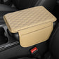 🏆 Last Day Special Price £10.99!🚗Universal Faux Leather Car Armrest Box Booster Cushion – Quilted Armrest Pad with Storage Pocket