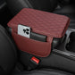 🏆 Last Day Special Price £10.99!🚗Universal Faux Leather Car Armrest Box Booster Cushion – Quilted Armrest Pad with Storage Pocket