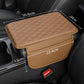 🏆 Last Day Special Price £10.99!🚗Universal Faux Leather Car Armrest Box Booster Cushion – Quilted Armrest Pad with Storage Pocket