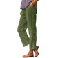 🌺Summer Hot Sale 50% OFF💐Casual Solid-Color Loose-Fit Cropped Pants with Side Buttons