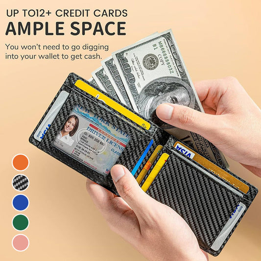 Slim Wallet for Men with Money Clip