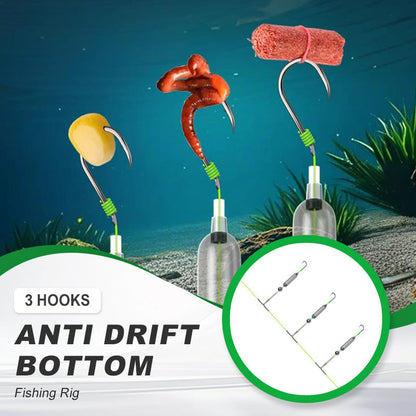 🔥3 Hooks Anti Drift Bottom Fishing Rig