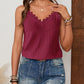 Women's Trendy Lace Trimmed Eyelet Camisole Top