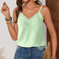 Women's Trendy Lace Trimmed Eyelet Camisole Top