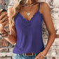 Women's Trendy Lace Trimmed Eyelet Camisole Top