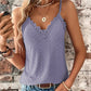 Women's Trendy Lace Trimmed Eyelet Camisole Top