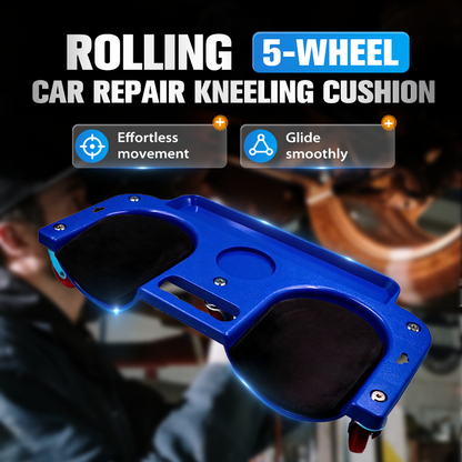 5-Wheel Rolling Car Repair Kneeling Cushion