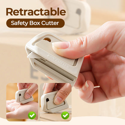 🔪 BUY 1 GET 1 FREE! 🎉 Retractable Safety Cutter – Automatic Lock, Ergonomic Grip & Blade Storage 📦