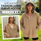 🎉 LIMITED TIME 70% OFF! 🧥 Women's Fashion Long Sleeve Hoodie – V-Neck Button Detail, Relaxed Fit & Side Slits – Effortlessly Chic 🌸✨