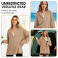 🎉 LIMITED TIME 70% OFF! 🧥 Women's Fashion Long Sleeve Hoodie – V-Neck Button Detail, Relaxed Fit & Side Slits – Effortlessly Chic 🌸✨
