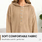 🎉 LIMITED TIME 70% OFF! 🧥 Women's Fashion Long Sleeve Hoodie – V-Neck Button Detail, Relaxed Fit & Side Slits – Effortlessly Chic 🌸✨