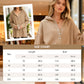 🎉 LIMITED TIME 70% OFF! 🧥 Women's Fashion Long Sleeve Hoodie – V-Neck Button Detail, Relaxed Fit & Side Slits – Effortlessly Chic 🌸✨