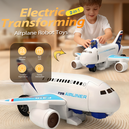 🔥  2-in-1 Electric Transforming Airplane Robot Toys