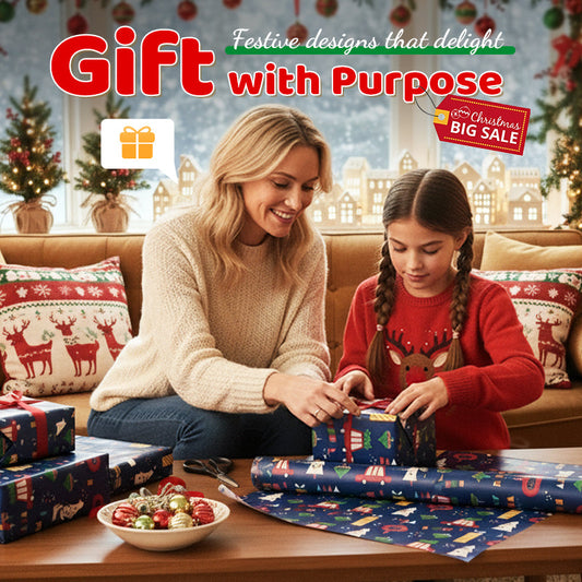 Order now and save 50% 🎁 Christmas Gift Wrapping Paper Sheet