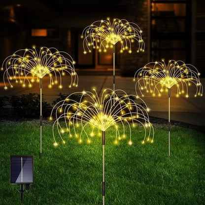 🔥💡WASSERDICHTE SOLARGARTENLEUCHTE - 7 Farben & Automatischer Dämmerungssensor, Schafft Magische Atmosphäre im Garten🌟🌳