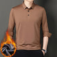 Men's Solid Color Thickened Lapel Shirt
