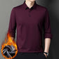 Men's Solid Color Thickened Lapel Shirt