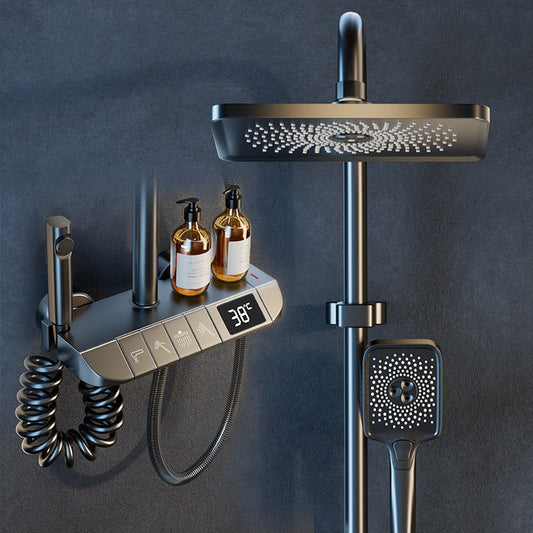 【A Thoughtful Gift】 Intelligent Pressurized Thermostatic Digital Display Shower Faucet Set