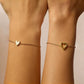 💕The best Mother’s Day present💕2PCS Matching Heart Charm Bracelet Set