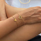 💕The best Mother’s Day present💕2PCS Matching Heart Charm Bracelet Set