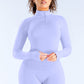Quick-Dry Yoga Top with Half-Zip Stand Collar