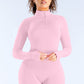 Quick-Dry Yoga Top with Half-Zip Stand Collar