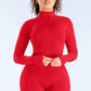 Quick-Dry Yoga Top with Half-Zip Stand Collar