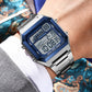 🔥Limited-time offer-Unisex-Digitaluhr mit quadratischem Display und Leuchtanzeige
