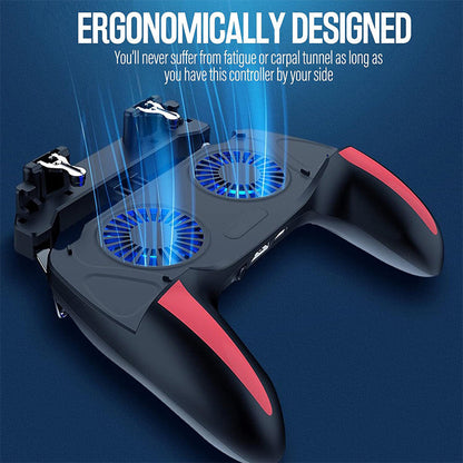💎 50% OFF! 💎 Mobile Gaming Controller with Dual Cooling Fans – 5-in-1 Gamepad, Triggers, Power Bank & Phone Stand 🎮❄️